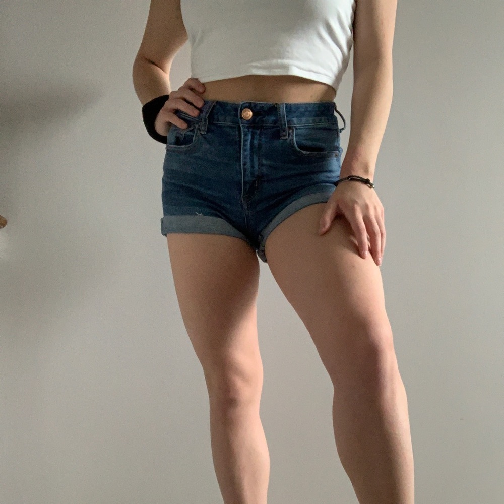 Hi-Rise “Shortie” Jean Shorts